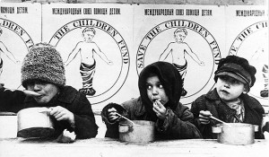 Russian Famine Victims at Save the Children Kitchens, 1921. 