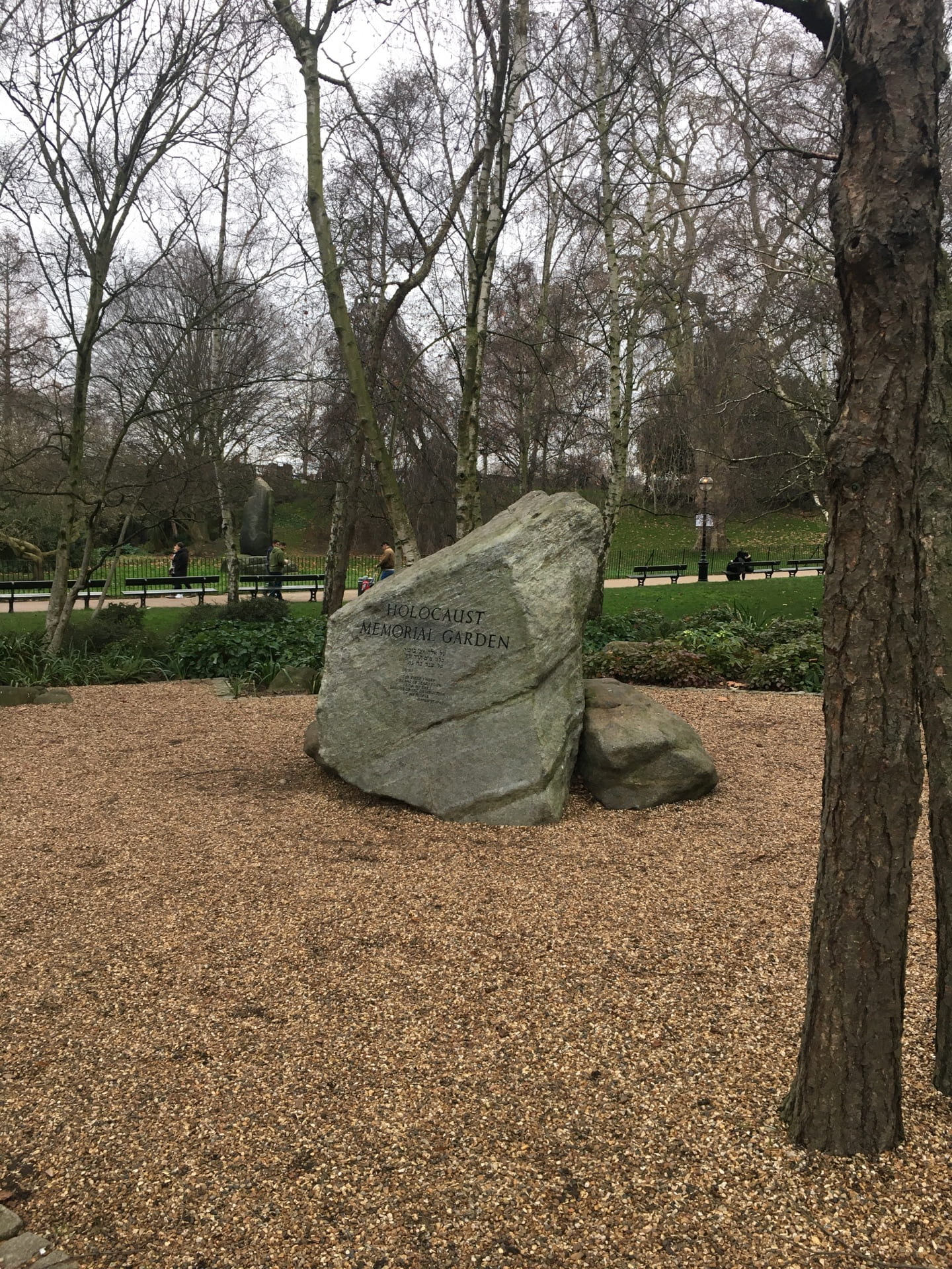A picture of the Holocaust memorial garden in Hyde Park